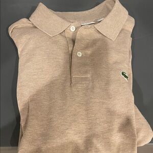 Lacoste Tan Polo Shirt with Iconic Logo